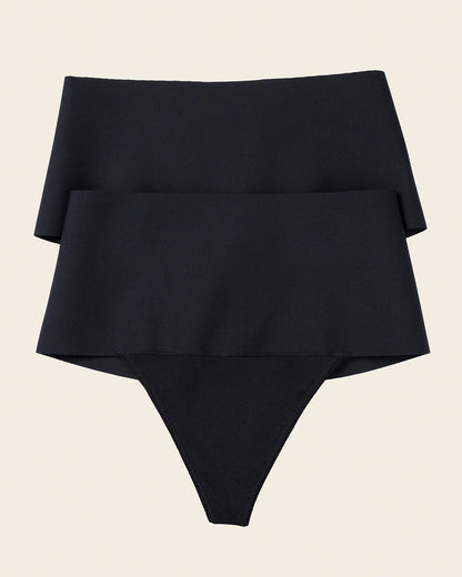 2-Pack FusedContour High-Tech High-Waisted Sculpting Thongs