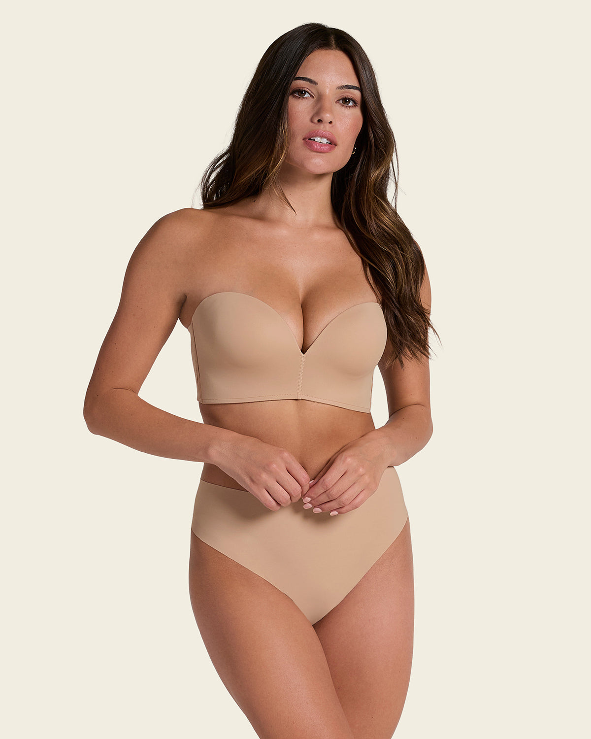 High-Waisted Invisible Microfiber Thong Panty