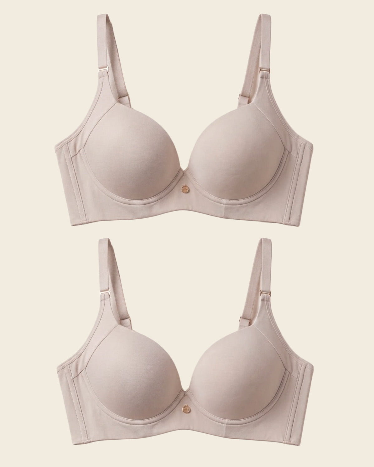 2-Pack High Profile Back Smoothing Bras with Soft Full Coverage Cups