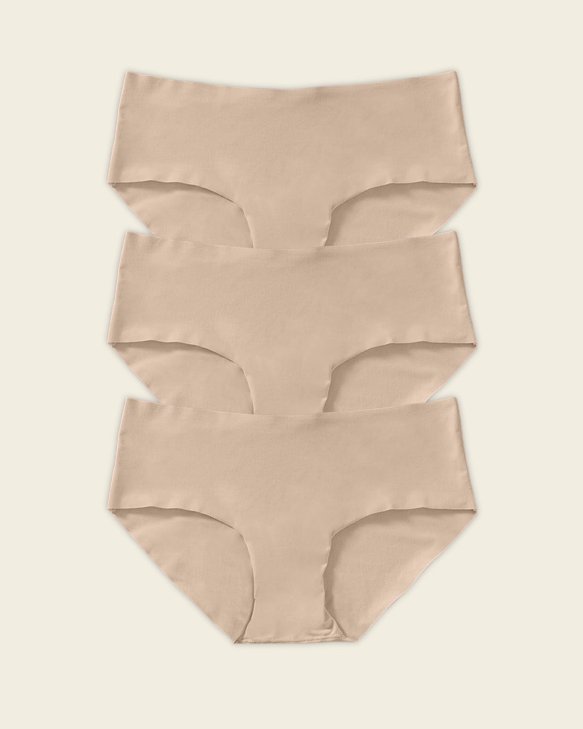 3-Pack No Ride-Up Seamless Hiphugger Panties