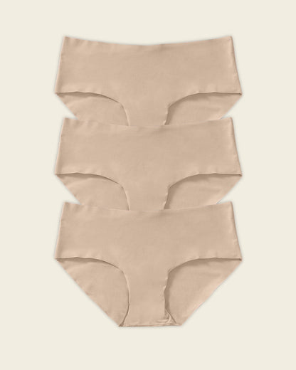 3-Pack No Ride-Up Seamless Hiphugger Panties