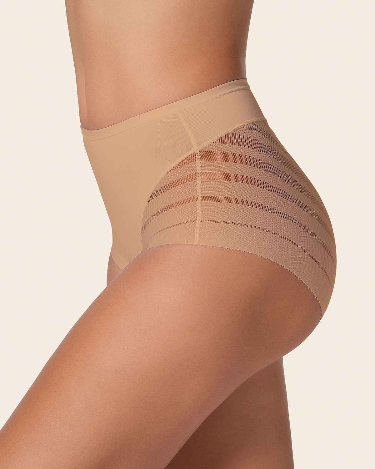 Everyday Bra + Stripe Undetectable Shaper Panty in Golden Beige