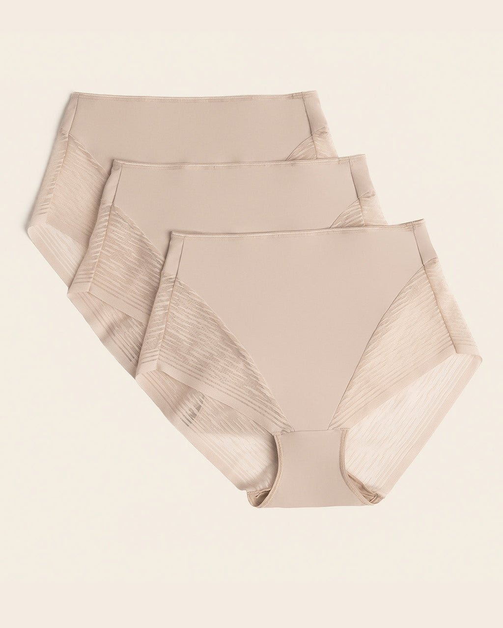 3-Pack High-Waisted Sheer Lace Shaper Panties