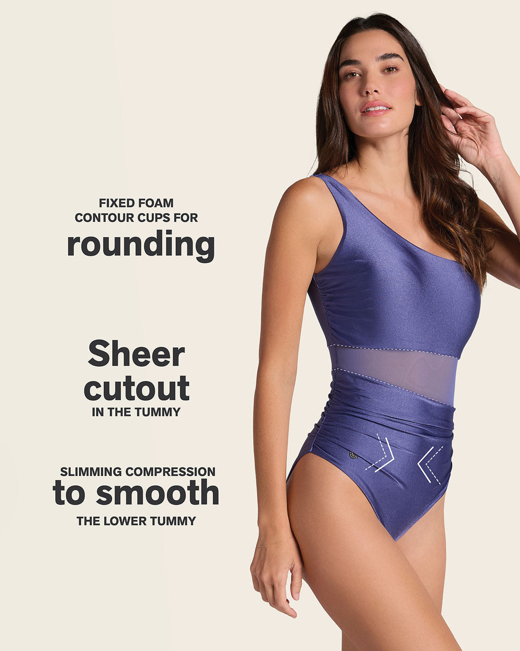 Radiant One-Shoulder One-Piece Shaping Swimsuit