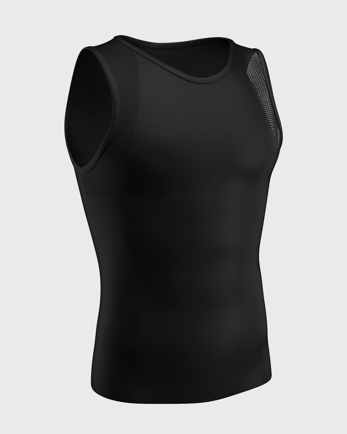 3-Pack of Stretch Cotton Moderate Compression Shaper Tanks with Mesh Cutouts