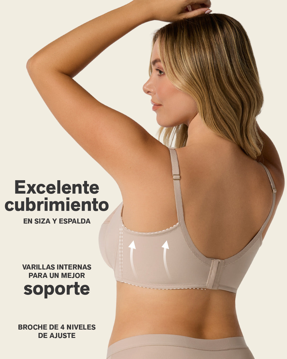 Lace Stripe Natural Support Classic Bra