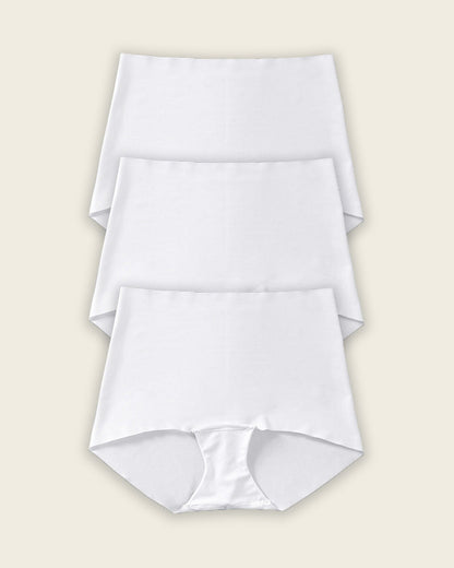 3-Pack Mostly Covered Invisible Microfiber Boyshort Panties