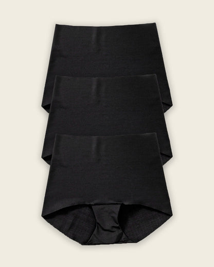3-Pack Mostly Covered Invisible Microfiber Boyshort Panties