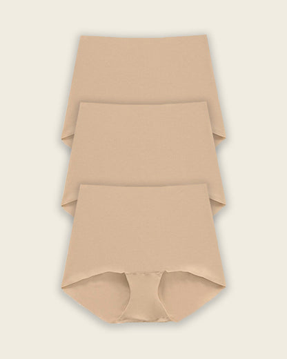 3-Pack Mostly Covered Invisible Microfiber Boyshort Panties