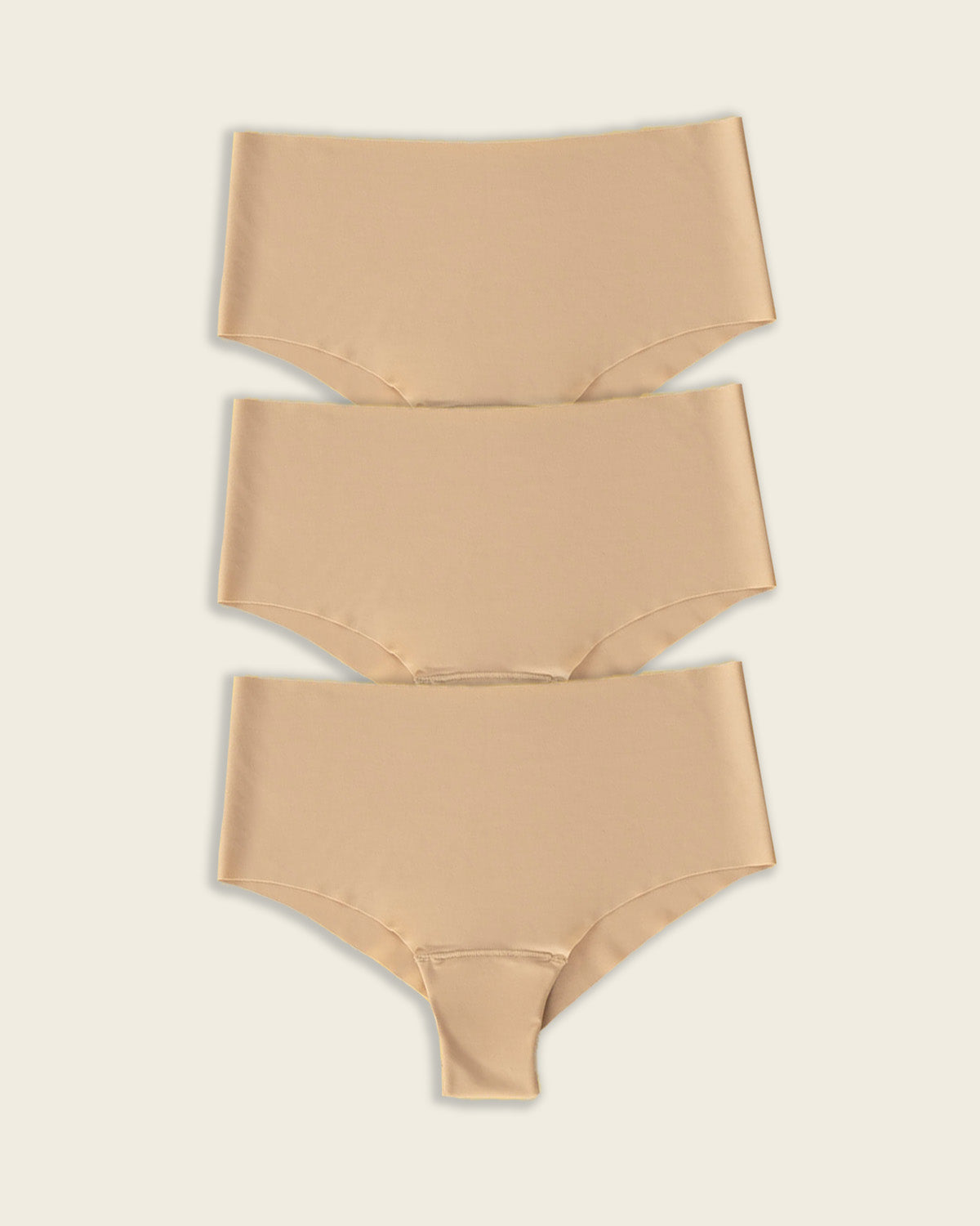 3-Pack Totally Seamless Mid-Rise Microfiber Cheeky Panties