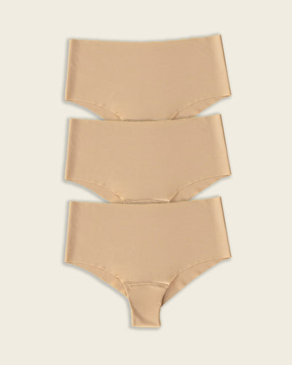3-Pack Totally Seamless Mid-Rise Microfiber Cheeky Panties