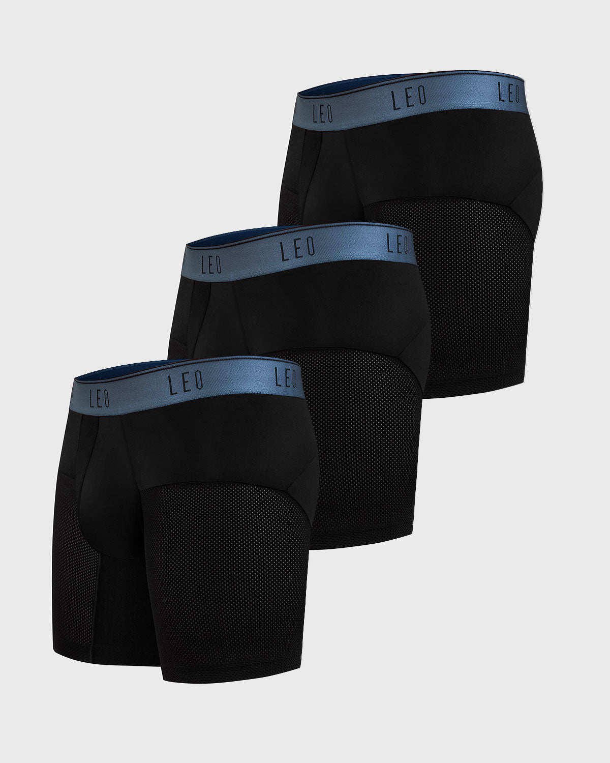 3-Pack High-Tech Mesh Boxer Briefs with Ergonomic Pouch