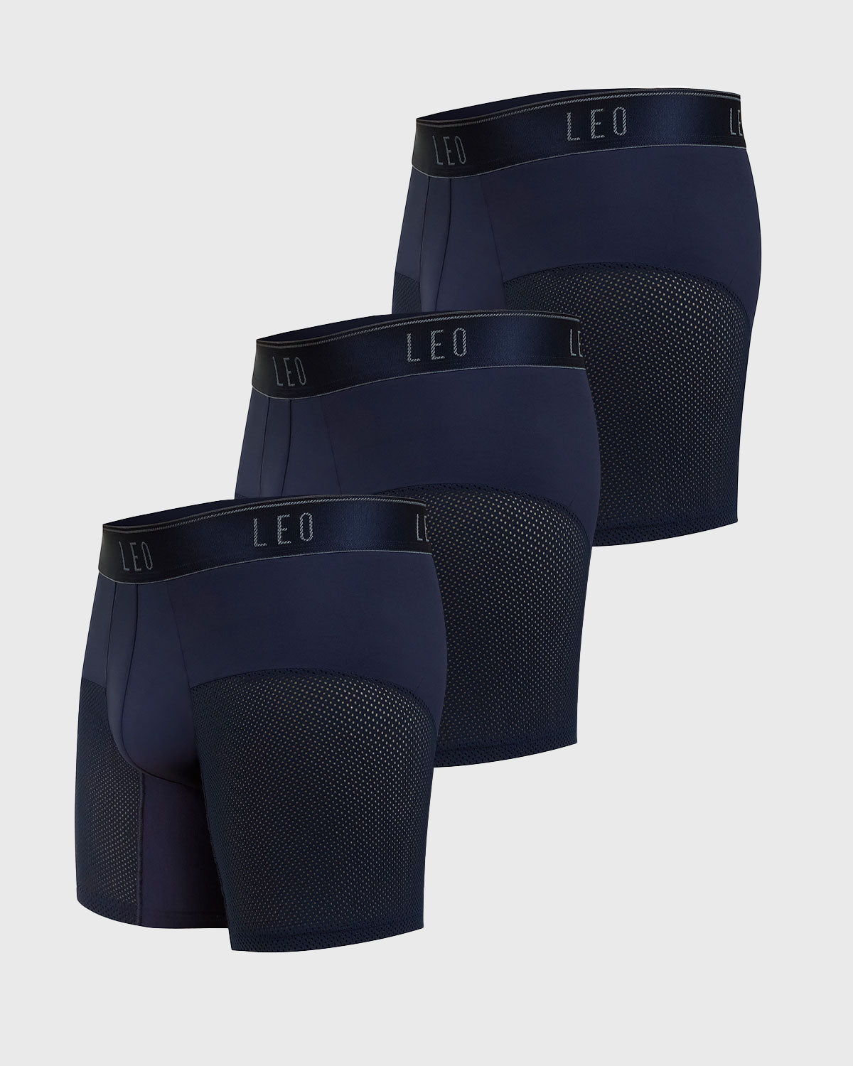 3-Pack High-Tech Mesh Boxer Briefs with Ergonomic Pouch
