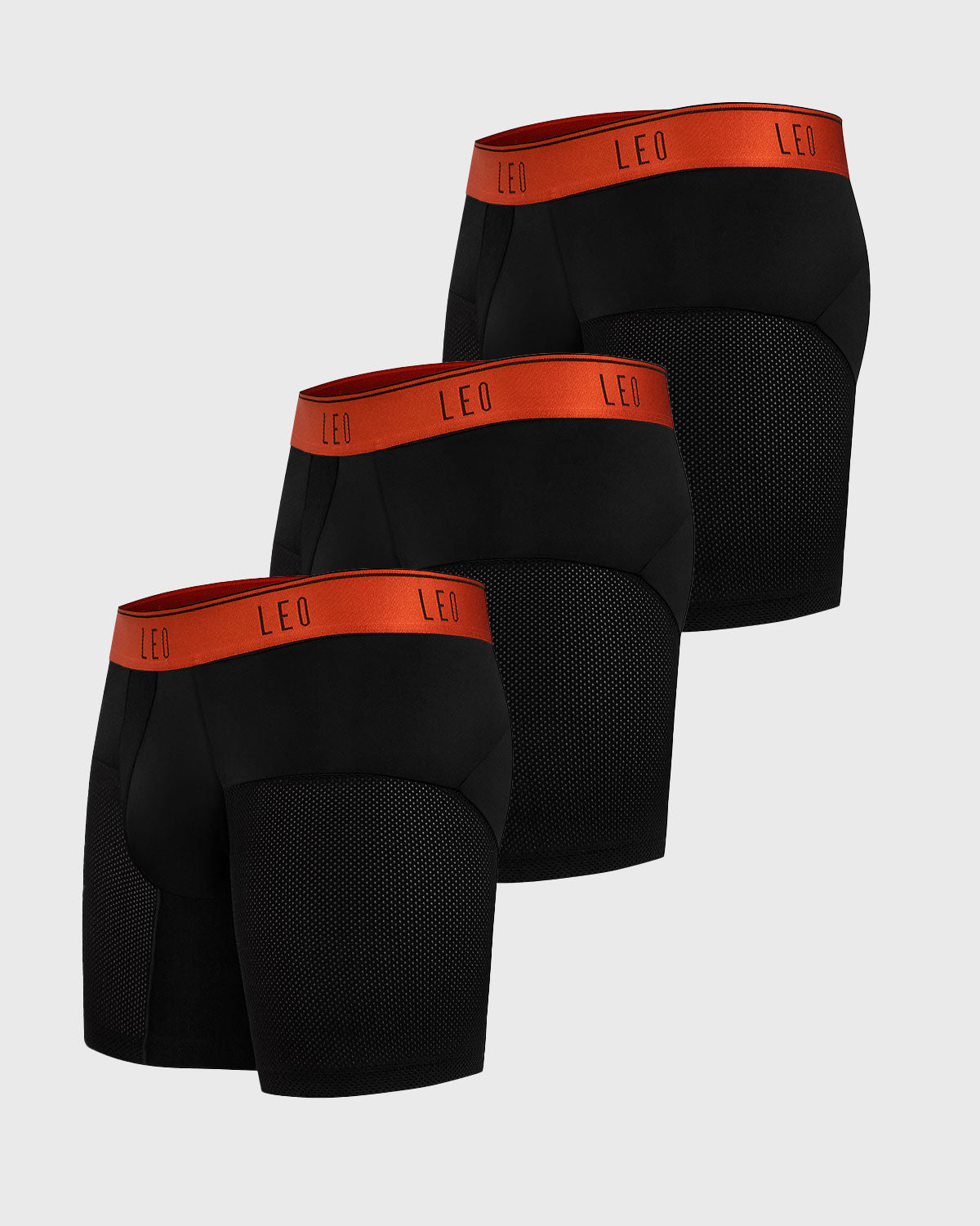 3-Pack High-Tech Mesh Boxer Briefs with Ergonomic Pouch