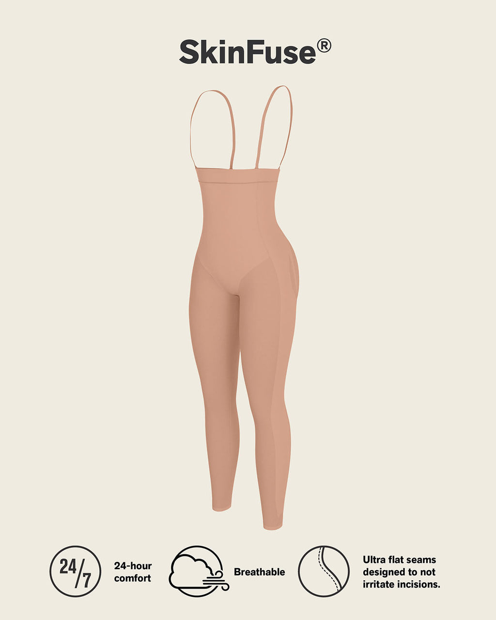 Post-Surgical Ankle Length Bodysuit