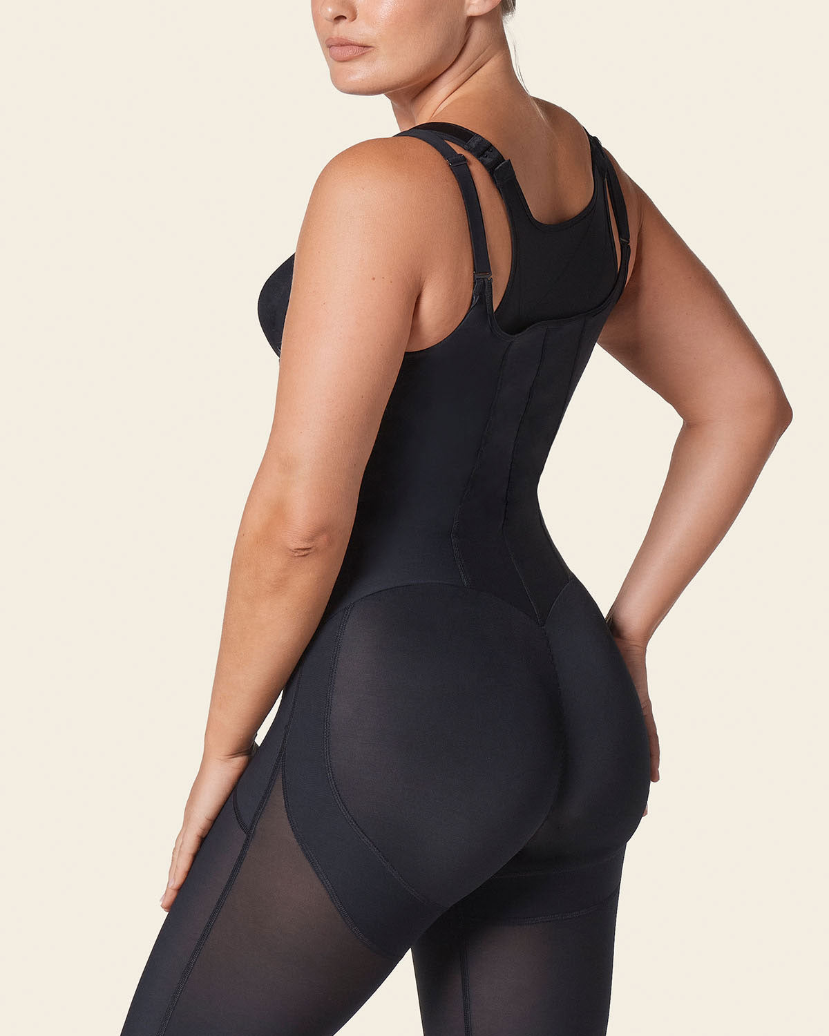 Post-Surgical Calf-Length Girdle, Front Hook-And-Zip Closure