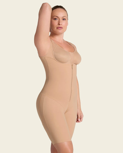 Post-Surgical Mid-Thigh Girdle made of Soft Compression Fabric, Hook-and-Zip Closure
